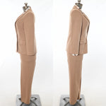 Vintage 1970s Tan 4 Piece Wide Lapel Pants Suit Set | Large | by Koret of California