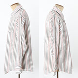 Vintage 1970s Funky Striped Button Down Sheer Shirt   |   XL   |   by Towncraft