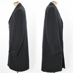 Vintage 1960s Charcoal Gray Herringbone Wool Overcoat   |  Size 40R  |  by College Hall
