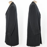 Vintage 1960s Charcoal Gray Herringbone Wool Overcoat   |  Size 40R  |  by College Hall