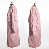 Vintage 1990s Pink Metallic Long Rain Trench Coat | Size 16 | by Fleet Street