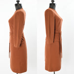 Vintage 1950s Burnt Orange Double Knit Wool Skirt Suit  | XS | by Barbara Field