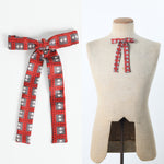 vintage 1950s country western red gray arrows diamonds clip on string tie also shown on male torso form